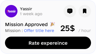 Rate experience card